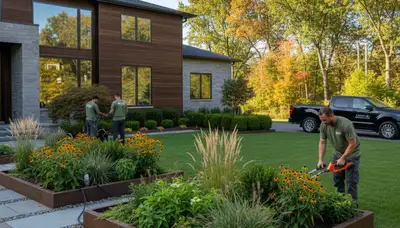 Landscaping crew serving Detroit, MI with professional lawn care and outdoor maintenance services