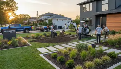 Landscaping team serving Detroit, MI with professional lawn and landscape maintenance services