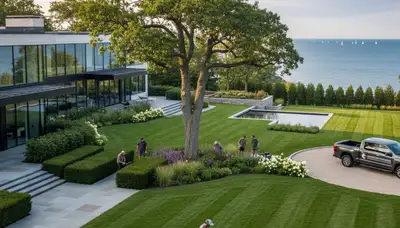 Landscaping service in Detroit, MI for residential yard design and lawn maintenance