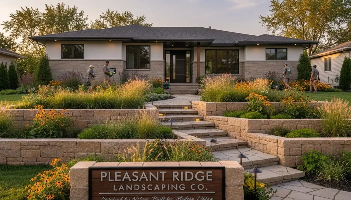 Landscaping crew provides lawn care and outdoor maintenance services in Detroit, MI
