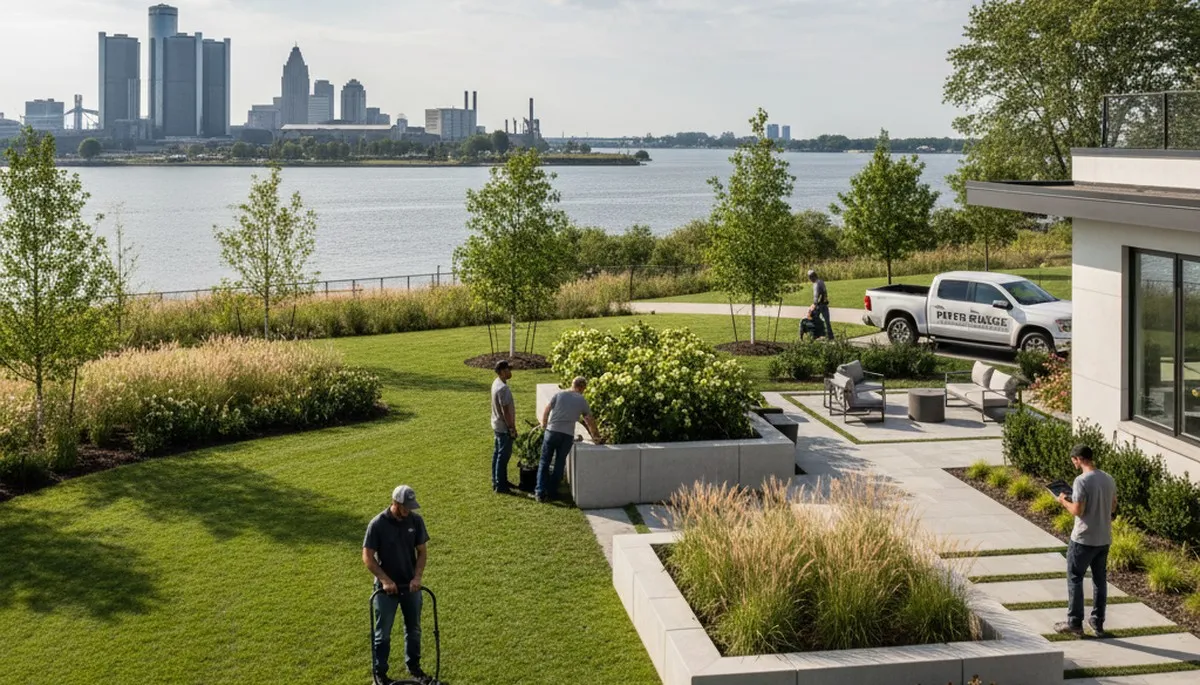 Detroit, MI landscaping service team providing professional yard maintenance and outdoor property care