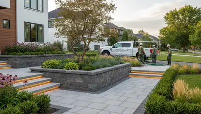 Detroit, MI landscaping crew providing professional lawn care and outdoor maintenance services