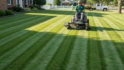 Professional lawn striping and clean edging by Chop Chop Landscaping in Detroit, MI